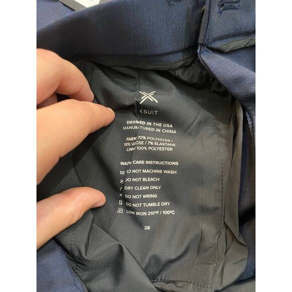 NWT House of Harlow 1960 X Revolve Navy Blue Flat Front Dress Pants Size 28 - Picture 2 of 5